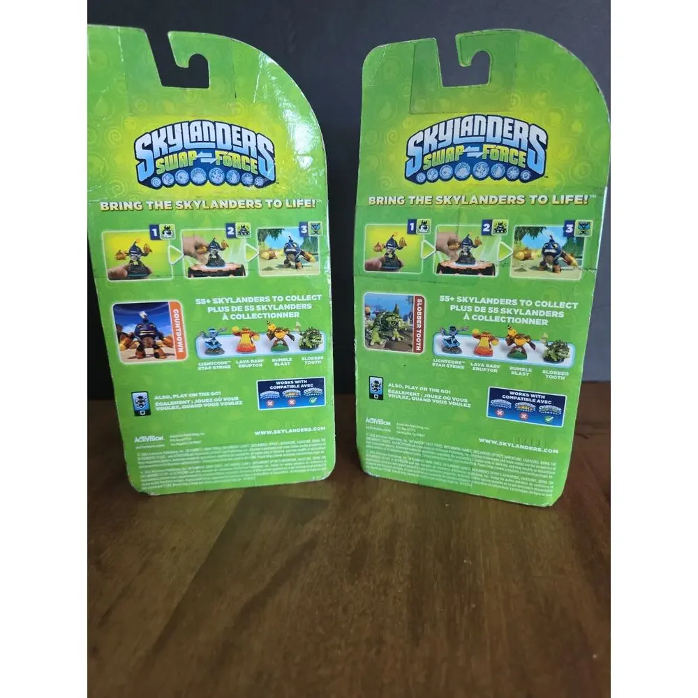 Skylanders Swap Force SLOBBER TOOTH And Countdown Seales